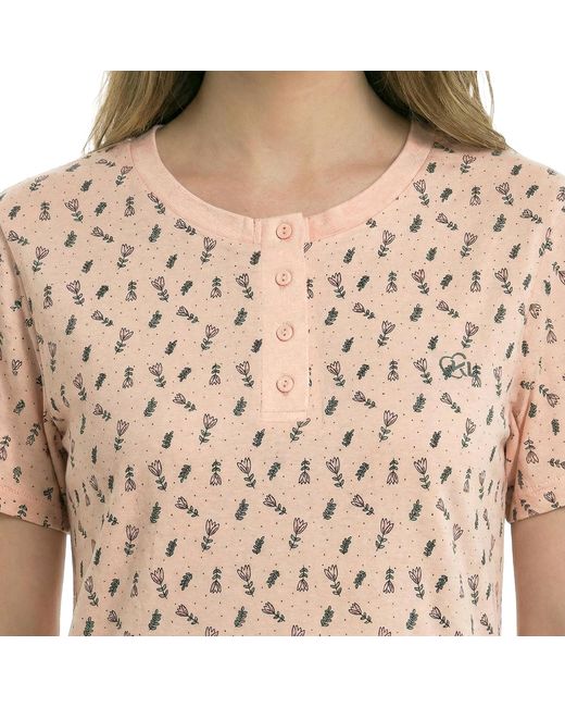 Kisses&Love Natural Short-Sleeved Cotton Nightgown Kl45000