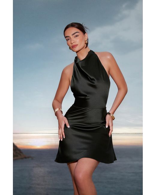 Quiz black skater dress discount