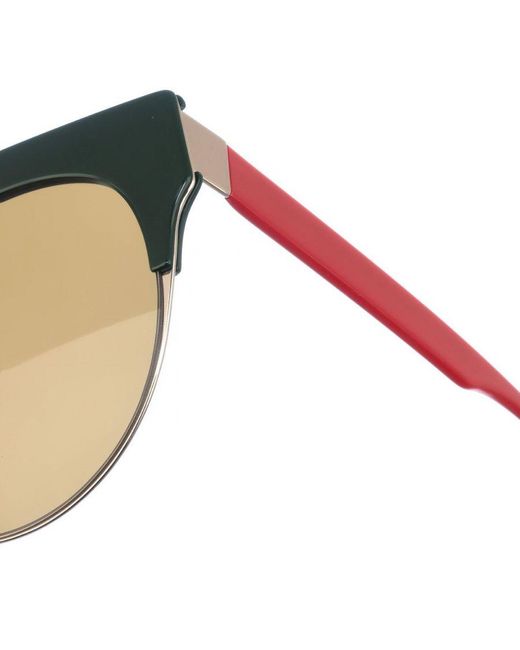 Marni Natural Me635S Oval-Shaped Acetate Sunglasses