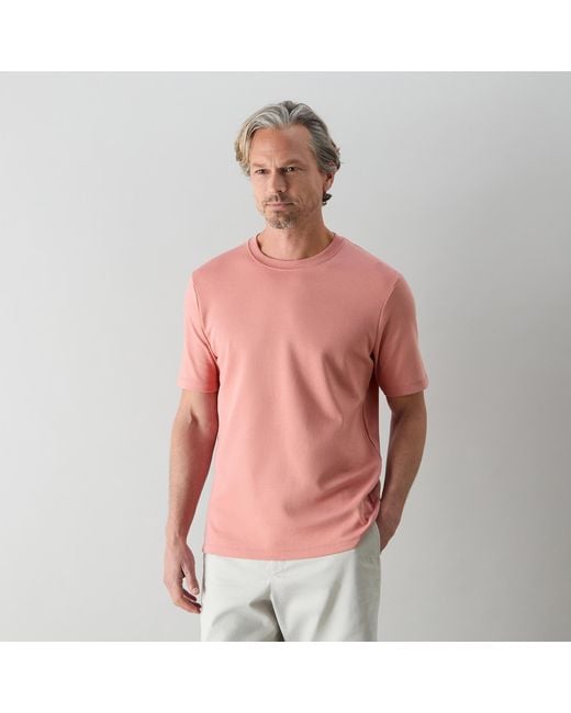 Oliver Sweeney Pink Classic Fit 240Gsm Cotton Jersey Tee for men