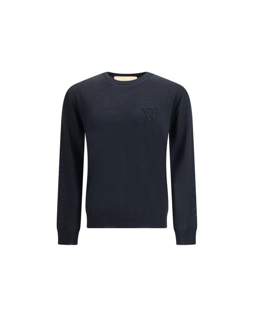 Valentino Blue Virgin Wool Sweater for men