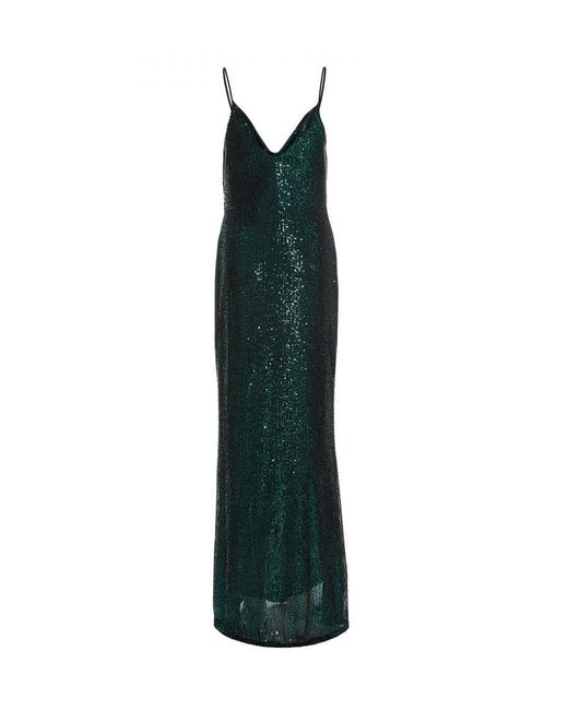 Quiz Green Petite Sequin Maxi Dress