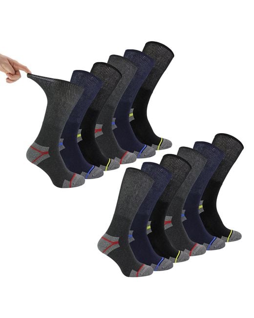 Dr.Socks Blue Multipack Diabetic Work Socks for men