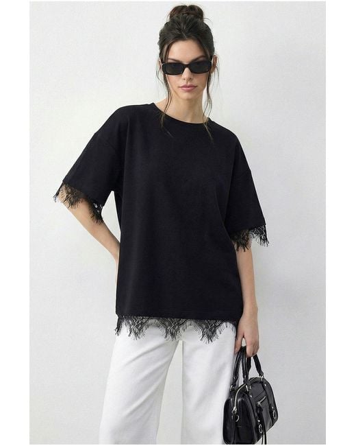 Bianco Lucci Blue Elastane T-Shirt