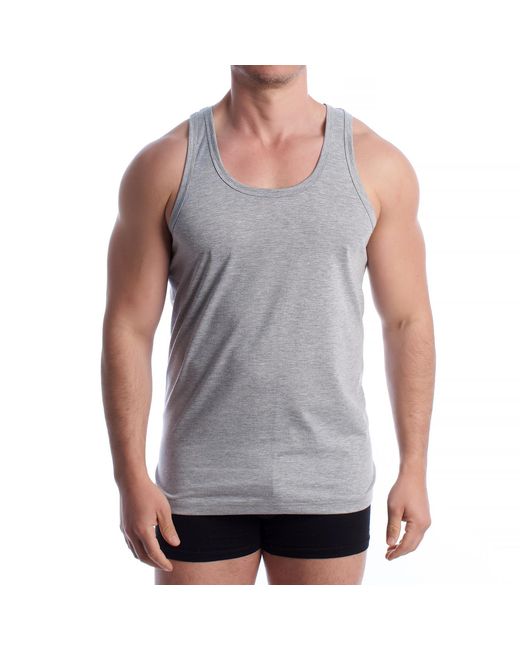 Q En Gray Sleeveless Bamboo Undershirt Q1001 for men