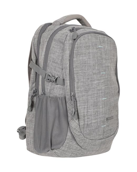 Mountain Warehouse Gray 'Vic' Laptop Bag With Multiple Pockets Everyday Travel Backpack