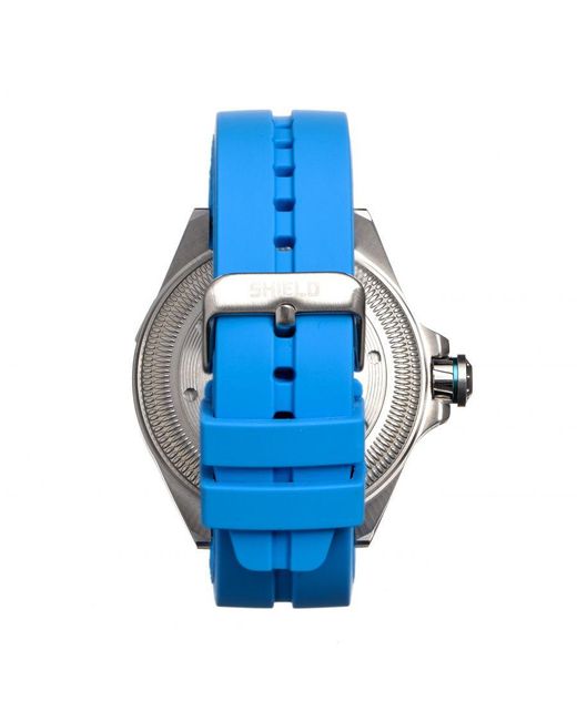 Shield Blue Vessel Strap Watch W/Date for men