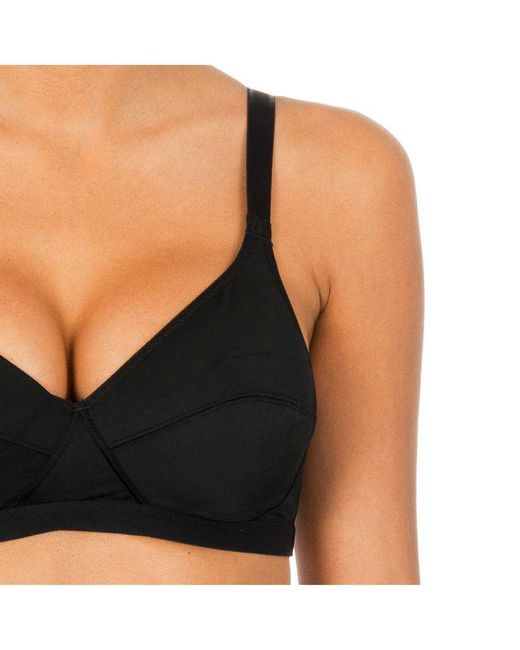 Playtex Black Magic Cross-Over Wireless Bra 00Bd