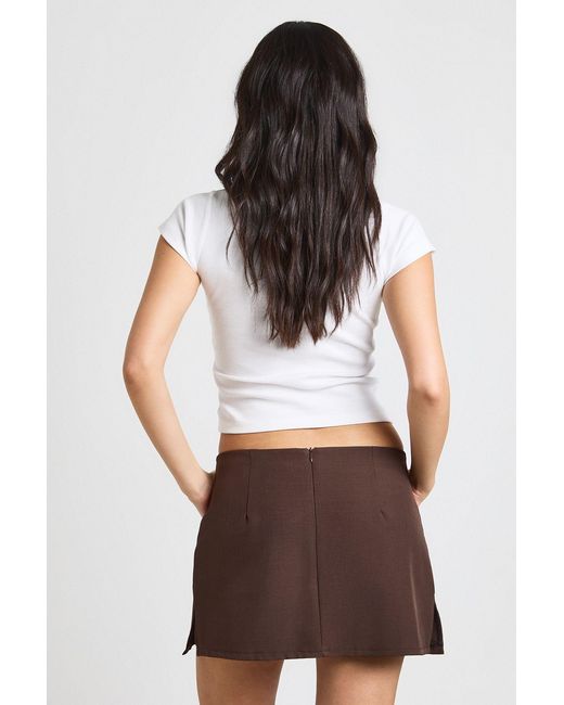 Boohoo White Pocket Detail Align Skort