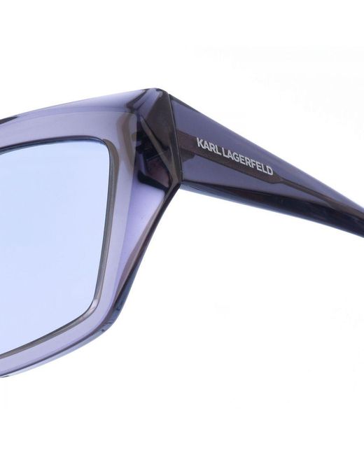 Karl Lagerfeld Blue Acetate Sunglasses With Rectangular Shape Kl6046S