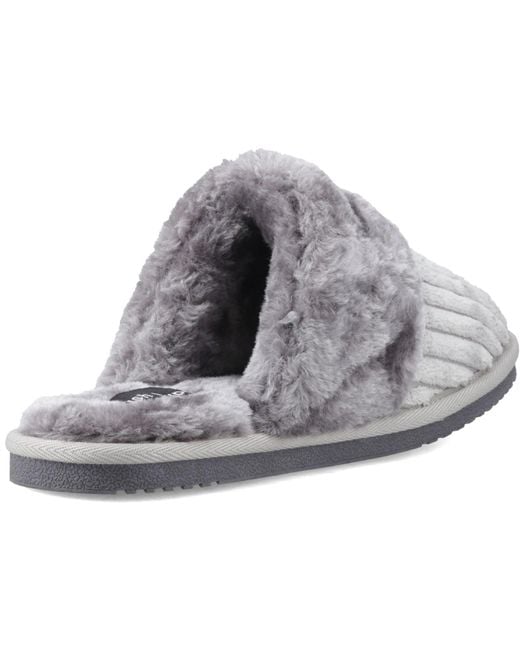 Hush Puppies Gray Arianna Cord Slippers