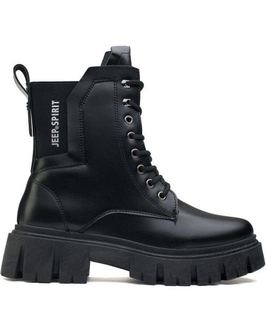 Jeep Spirit Black Blaster Lace Stiefel