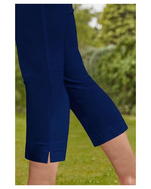 Roman Blue Cropped Stretch Trouser