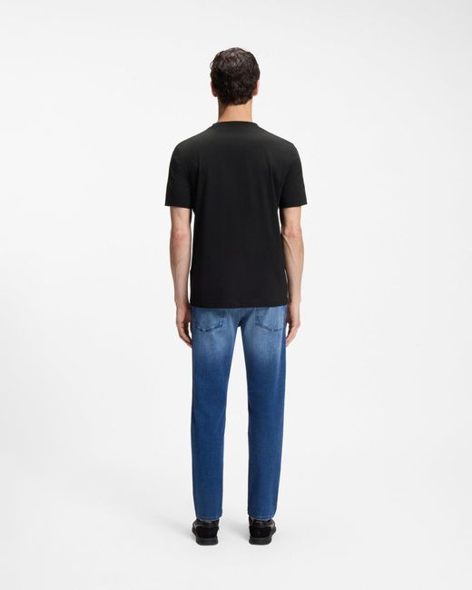Boss Blue Regular Fit Short Sleeve Logo Detail T-Shirt for men