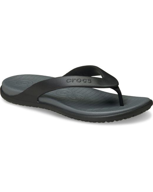 CROCSTM Black Coast Polyurethane /Slate Flip Flops Pu for men