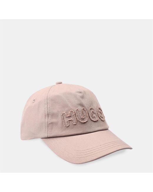 HUGO Pink Accessories Fr Cap With Raw Edge Logo