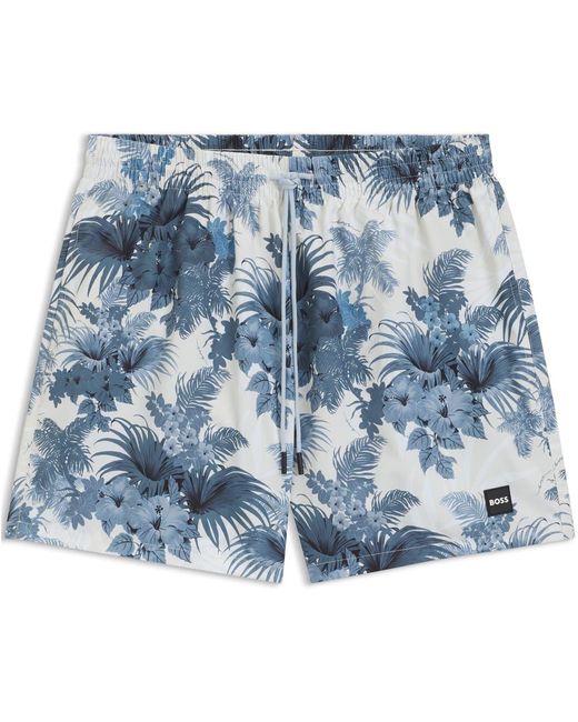 Boss Blue Swim Shorts for men