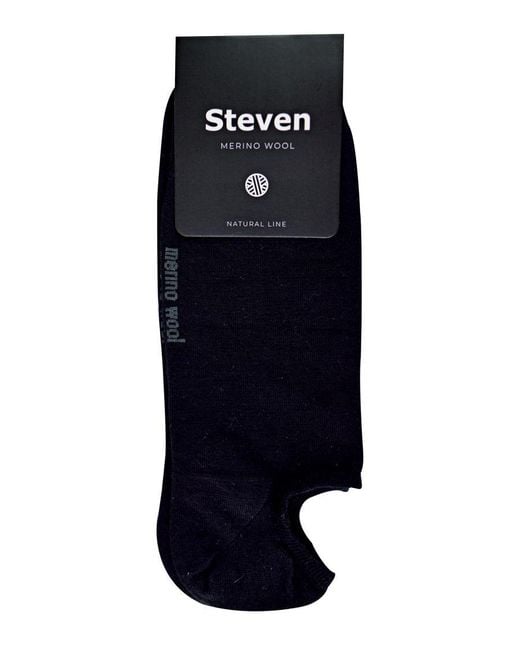 Steve Madden Black Merino Wool Low Cut Socks for men