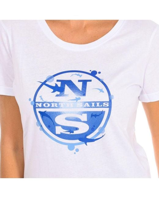 North Sails White Womenss Short Sleeve T-Shirt 9024340