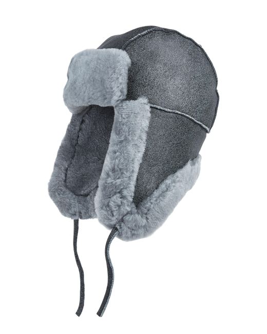 Infinity Leather Graue Raf-Fliegermütze Aus Wildleder Und Schaffell B-55 Für Herren, Warme Wintermütze Aus Leder Für Navigatoren in Blue für Herren