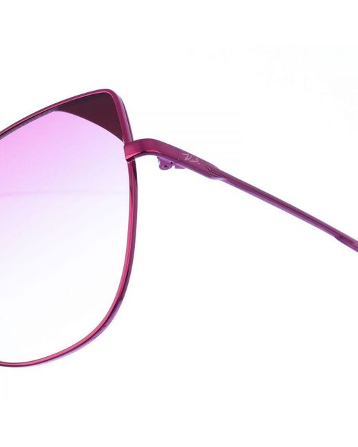 Karl Lagerfeld Pink Butterfly-Shaped Metal Sunglasses Kl341S