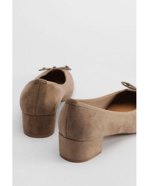 Good for the Sole Brown Barrie Faux Suede Low Heel Ballet Pumps