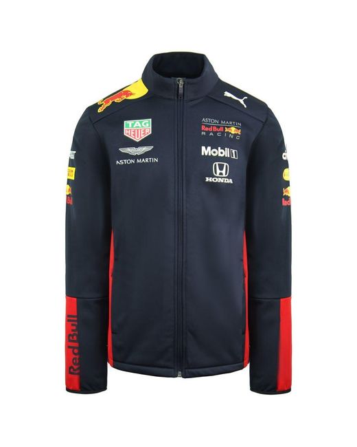 PUMA Blue Aston Martin Bull Racing Team F1 Softshell Jacket 762885 01 for men