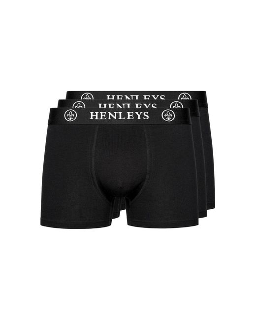 Henleys Mcblacken Boxer Shorts (Pack Of 3) for men