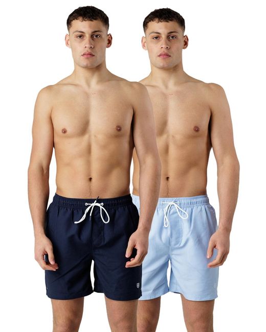 Kensington Eastside Blue 2-Pack Colour Swim Shorts for men
