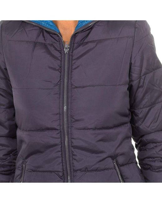 Sisley Blue Padded Jacket With Hooded Collar 2Bq7530T7