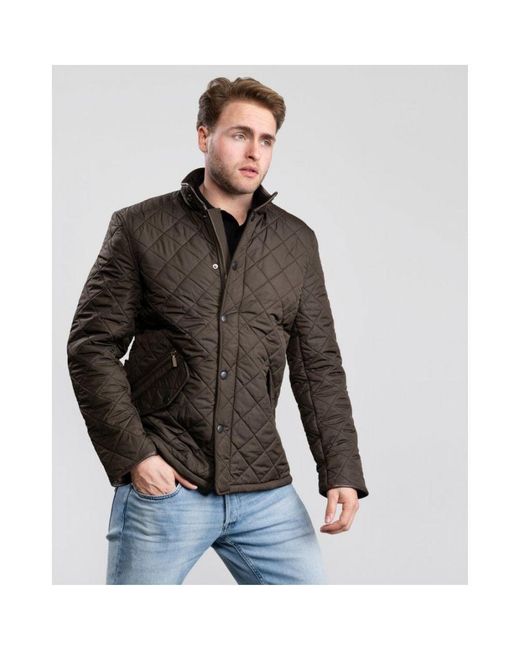 Barbour Gray Powell Quilted Jacket for men