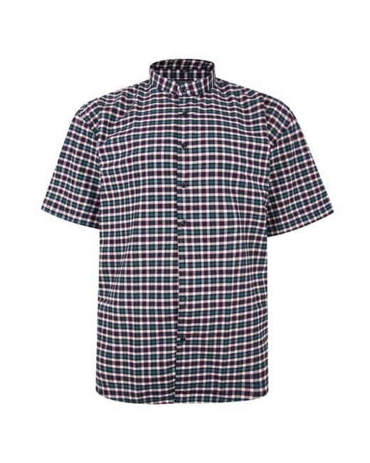 Fitzgerald London Blue Fitz Gerald Big Size Casual Short Sleeve Cotton Checked King for men