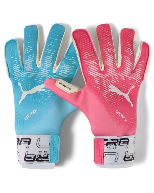 PUMA Pink Male Ultra Grip 1 Tricks Hybrid Football Goalkeeper Gloves for men
