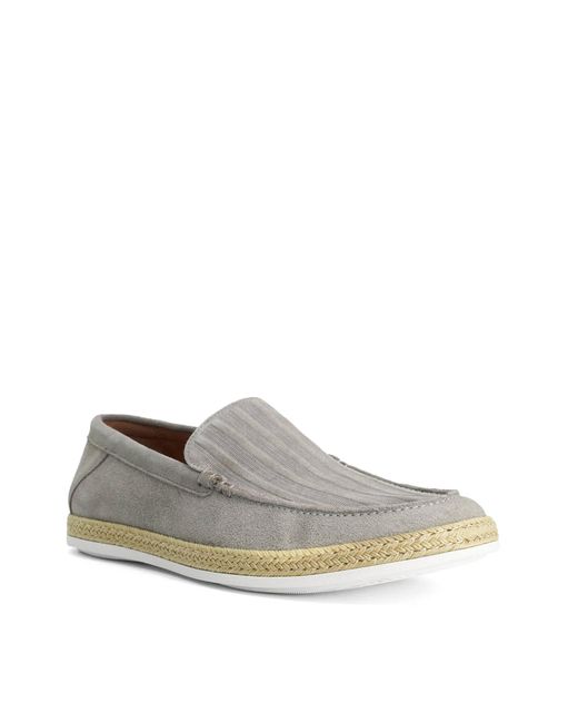 Dune Gray Barnies Casual Suede Loafers for men