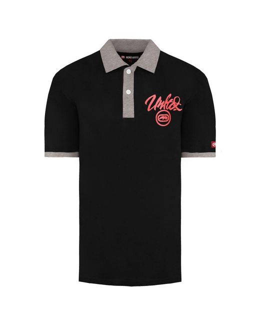 Ecko' Unltd Black Untld. Midliner Polo Shirt Cotton for men
