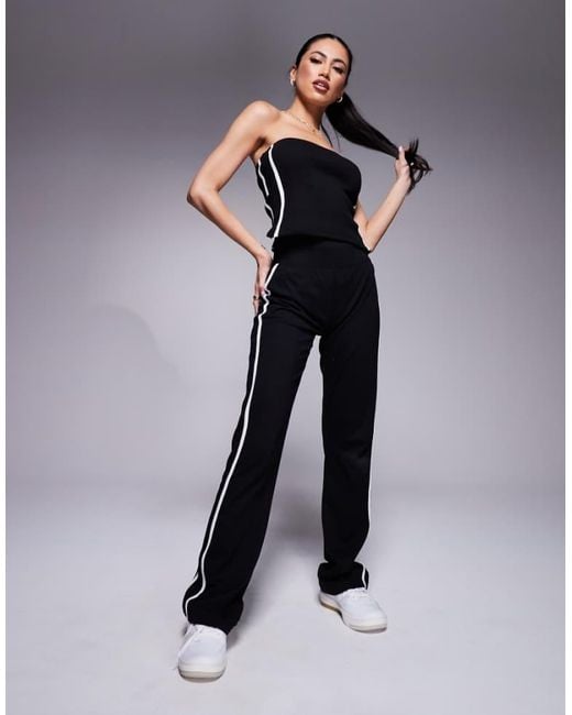 Kaiia Blue Side Stripe Yoga Pant Co-Ord