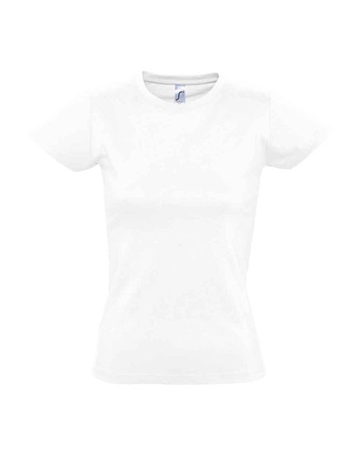Sol's White Ladies Imperial Short-Sleeved T-Shirt (Absolute)