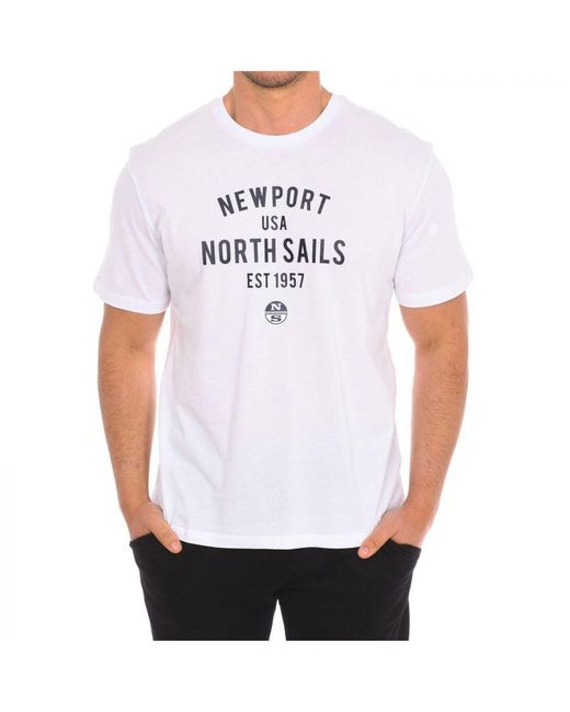 North Sails White Short Sleeve T-Shirt 9024010 for men