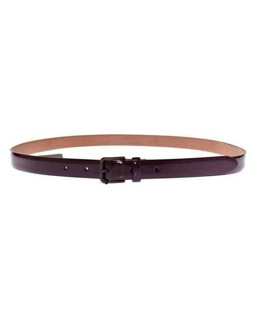Dolce & Gabbana Brown Leather Logo Cintura Gurtel Belt