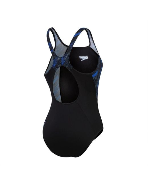 Speedo Black Hyper Boom Muscle Back Swimsuit