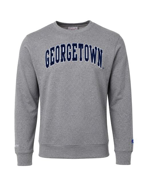 Mitchell & Ness Gray Ncaa Georgetown Arch Sweater for men