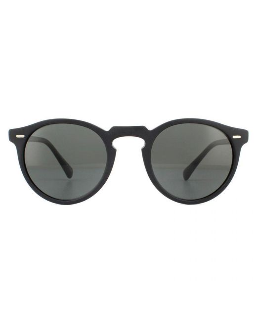 Oliver Peoples Gray Sunglasses Gregory Peck Ov5217S 1031P2 Semi Matte Crystal Midnight Express Polarised for men