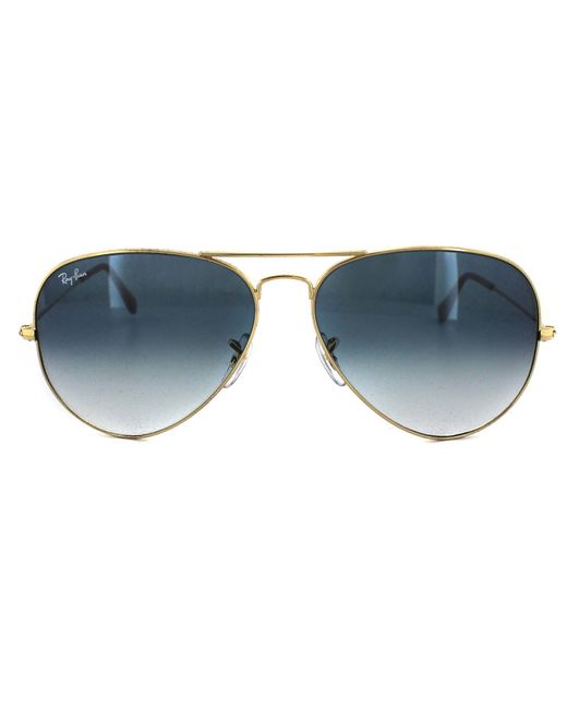 Ray-Ban Blue Aviator Gradient Light Sunglasses Metal (Archived)