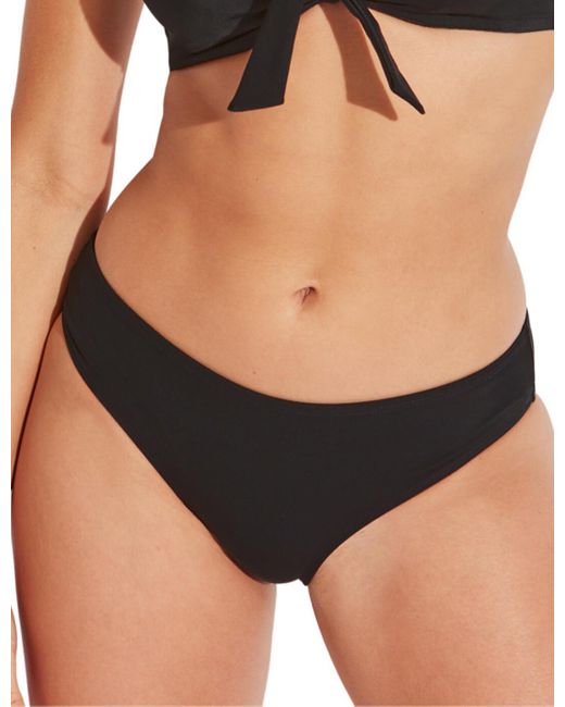 Pour Moi Black Minimal Bikini Brief Bottoms