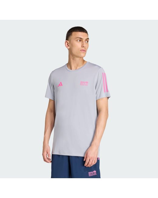 Adidas Originals Blue Bmw Berlin-Marathon 2025 Finisher Tee for men