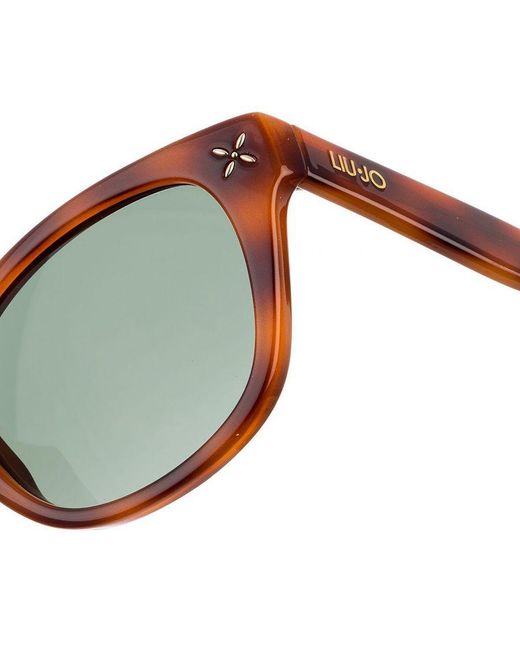 Liu Jo Brown Acetate Sunglasses With Rectangular Shape Lj604S