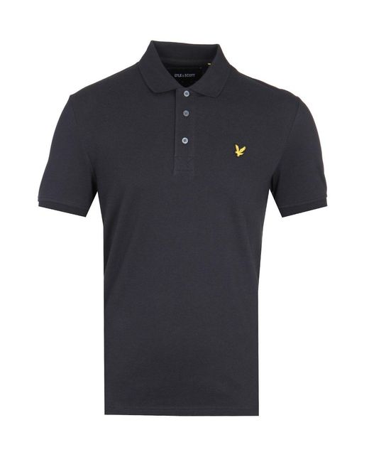 Lyle & Scott Blue True Pique Polo Shirt for men