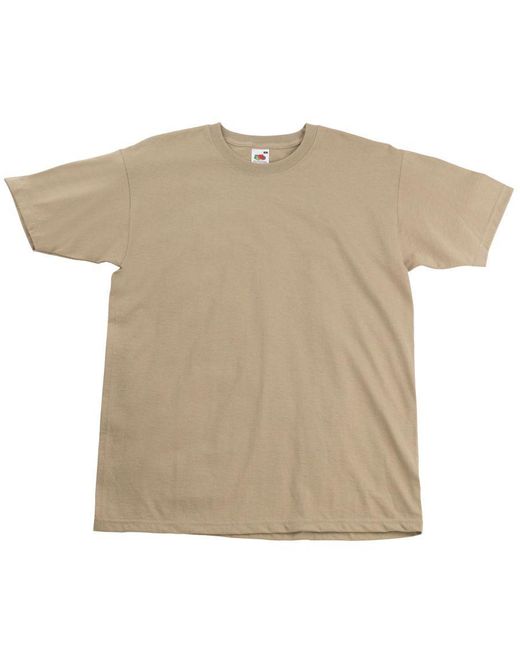 Fruit Of The Loom White Super Premium Short Sleeve Crew Neck T-Shirt for men