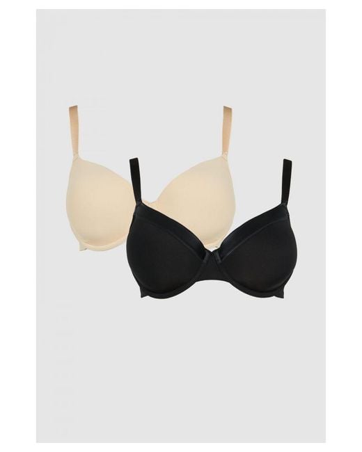 Gorgeous White Dd+ 2 Pack Matt Shine Tshirt Bra