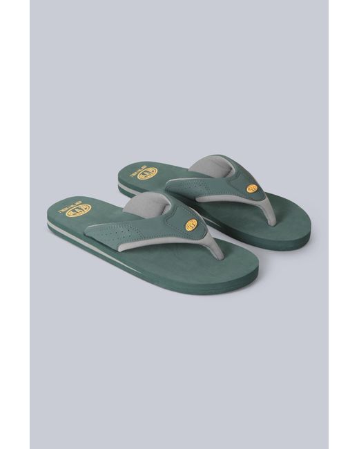 Mountain Warehouse Gray 'Jekyl' Flip Flops Lightweight Slip-On Sandals With Soft Padded Upper Straps for men